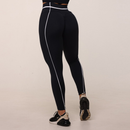 Calca Legging Queens Empina Bumbum Preta com Branco Moving
