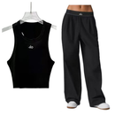 Conjunto Yoga 2 Peças – Calça + Regata Tricô Stretch que Elegância e Conforto