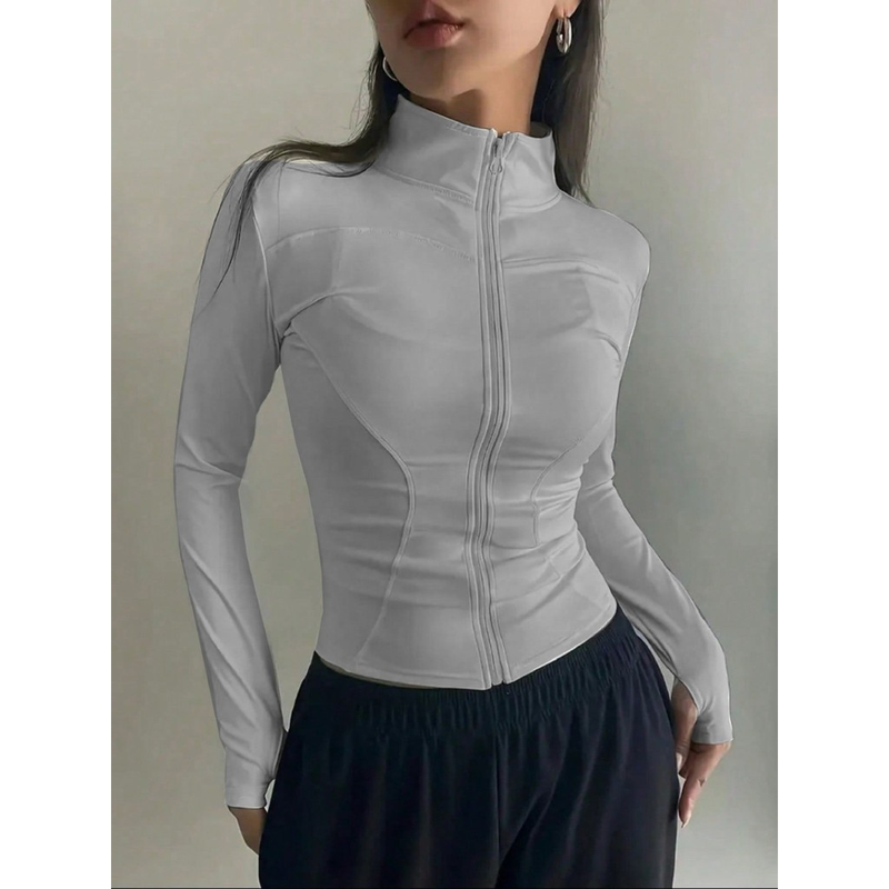 blusa manga longa gola alta academia suplex dia a dia inverno moda 2025