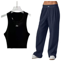 Conjunto Yoga 2 Peças – Calça + Regata Tricô Stretch que Elegância e Conforto