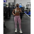 Legging Fitness Feminina Alta Cintura Modeladora - Calça Alongada Bumbum Perfeito - Tecido Antiderrapante e Respirável