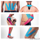 Kit De 2 Bandagem Elástica 5Cm X 3M/5M - Fita Kinesio Tape Fisioterapia
