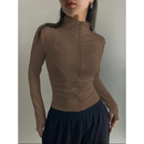 blusa manga longa gola alta academia suplex dia a dia inverno moda 2025