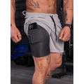 Short Calção Bermuda RUN 2 Em 1 Masculina Academia Corrida Treino Com Compreensão