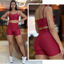 Conjunto Feminino Zero Transparência — Short + Top com Cintura Alta