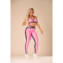 Conjunto Fitness Feminino Top e Legging Com Elástico