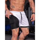 Short Calção Bermuda RUN 2 Em 1 Masculina Academia Corrida Treino Com Compreensão