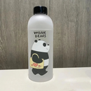 Garrafa grande de 1 litro ursos we bare bears de canudo e tampa que veda