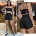 Conjunto Feminino Zero Transparência — Short + Top com Cintura Alta